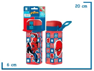 SPIDER-MAN BOTELLA SAFETY LOCK SQUARE ECOZEN 370ML
