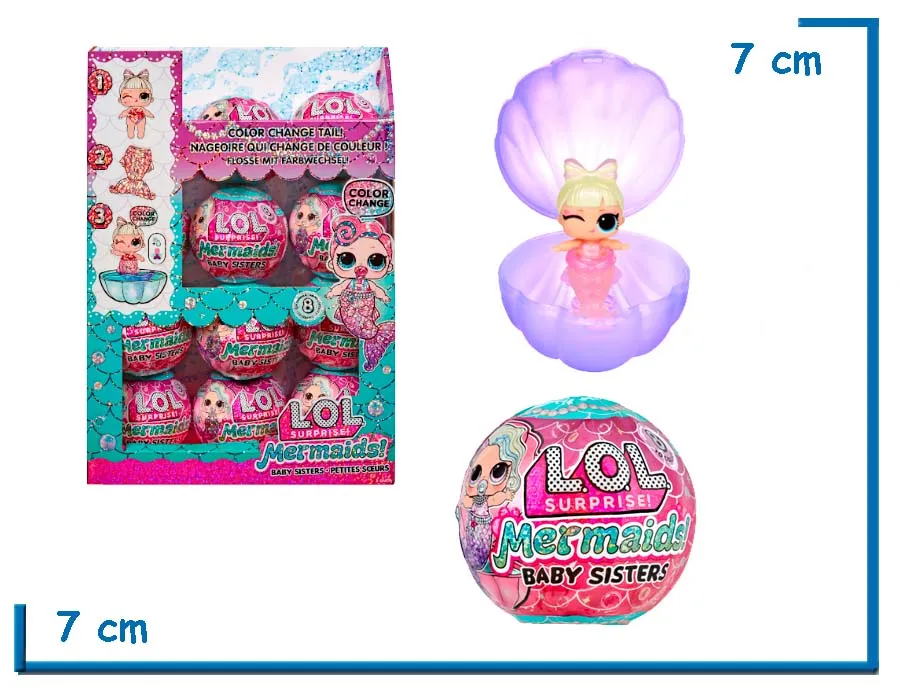 MGA LOL SURPRISE  MERMAIDS BABY SISTERS FIGURA SORPRESA