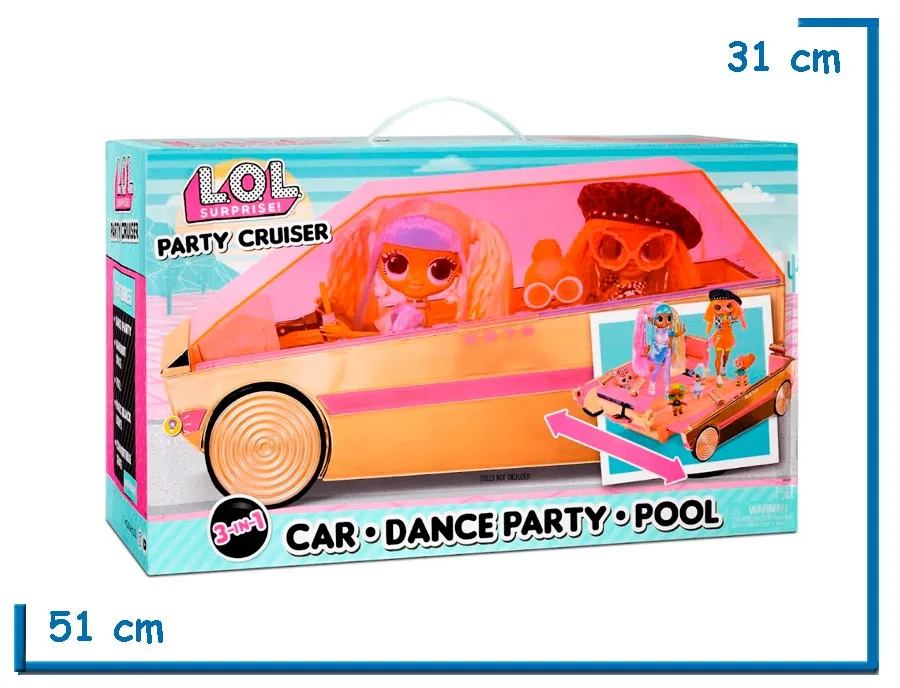 MGA LOL SURPRISE PARTY CRUISER 3 IN 1