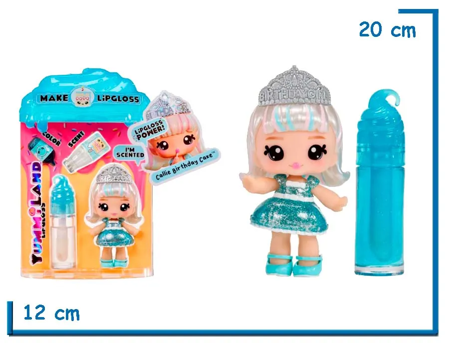 MGA YUMMILAND CALLIE BIRTHDAY CAKE CELESTE CON LIP GLOSS