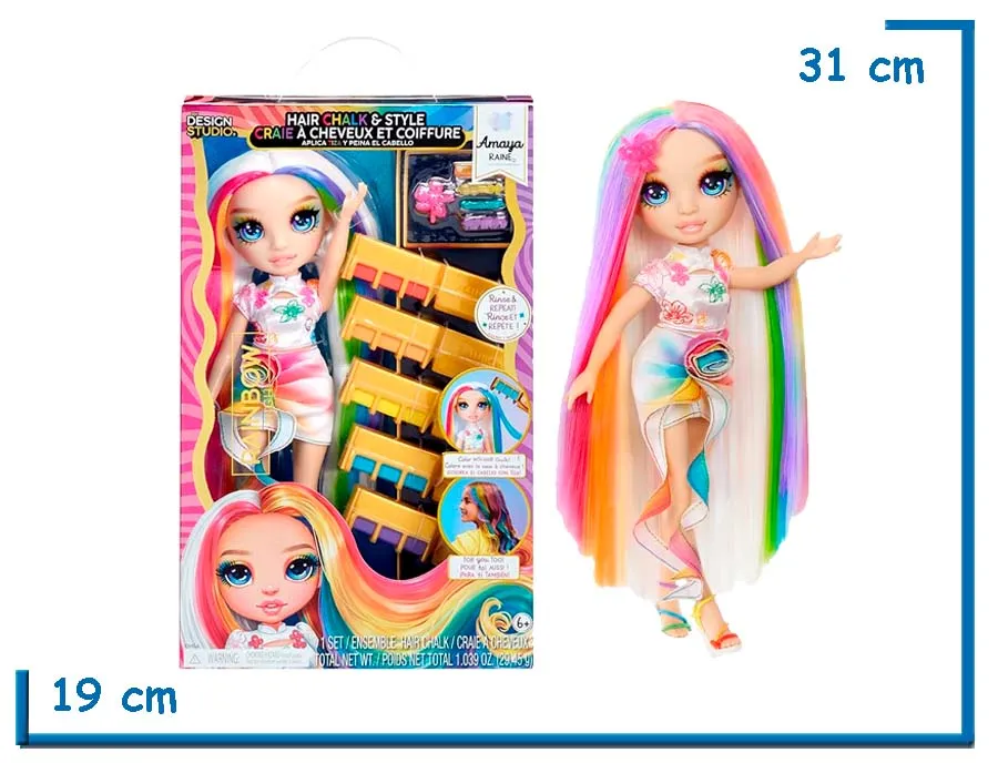 MGA RAINBOW HIGH AMAYA RAINE HAIR CHALK & STYLE