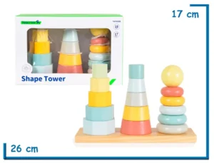 TOOKY TOY SHAPE TOWER FORMAS APILABLES DE MADERA