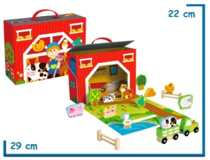 TOOKY TOY MALETIN LA GRANJA PLAYSET DE MADERA