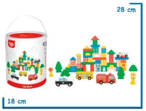 TOOKY TOY CITY BLOCK BALDE BLOQUES CIUDAD DE MADERA