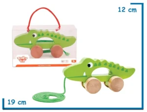 TOOKY TOY PULL ALONG CROCODILE ARRASTRE COCODRILO DE MADERA