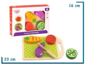 TOOKY TOY CUTTING VEGETABLES VERDURAS PARA CORTAR DE MADERA