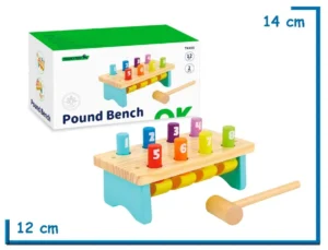 TOOKY TOY POUND BENCH BANCO DE DESCARGA DE MADERA
