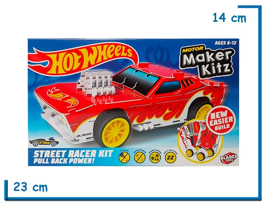 2X1 HOT WHEELS RODGER DODGER ROJO STREET RACER KIT PULL BACK