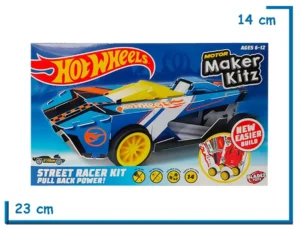 2X1 HOT WHEELS WARP SPEEDER AZUL STREET RACER KIT PULL BACK