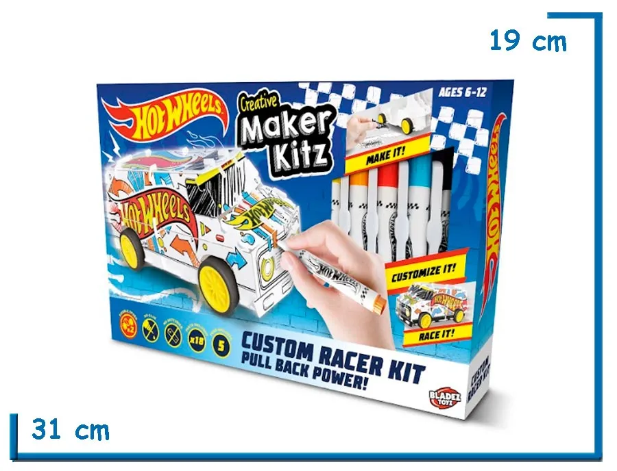 2X1 HOT WHEELS CUSTOM RACER KIT VAN PULL BACK