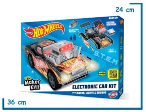 2X1 HOT WHEELS ELECTRONIC CAR KIT PULL BACK