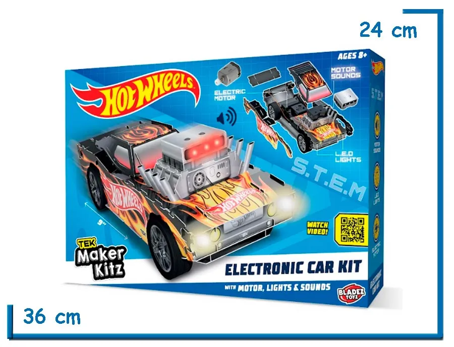 2X1 HOT WHEELS ELECTRONIC CAR KIT PULL BACK