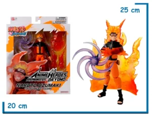 BANDAI NARUTO TAILED BEAST CLOAK NARUTO ANIME HEROES 17CM