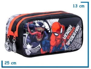 PORTALAPIZ DOBLE SPIDER-MAN NEGRO VENOM VS SPIDER-MAN