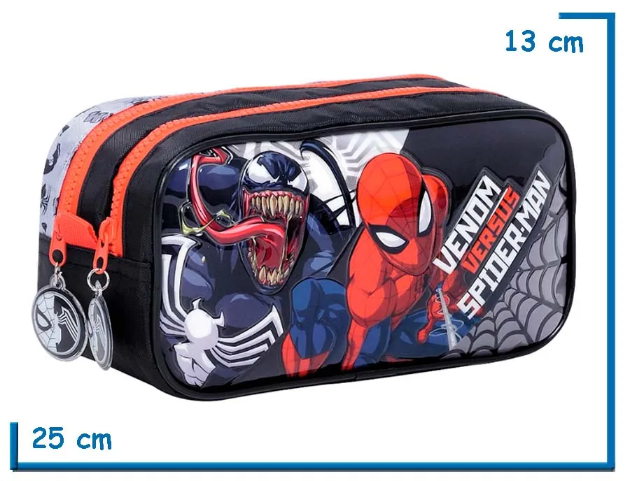 PORTALAPIZ DOBLE SPIDER-MAN NEGRO VENOM VS SPIDER-MAN