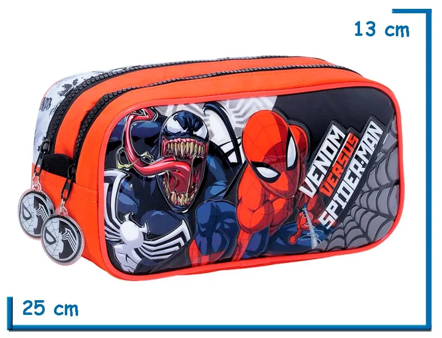 PORTALAPIZ DOBLE SPIDER-MAN ROJO VENOM VS SPIDER-MAN