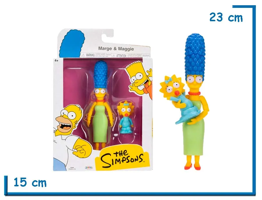 JAKKS THE SIMPSONS MARGE & MAGGIE FIGURA 13CM