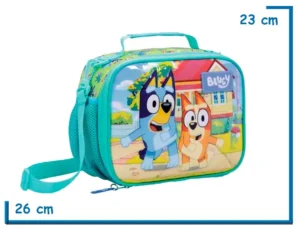 LUNCHERA BLUEY VERDE BINGO Y BLUEY RELIEVE