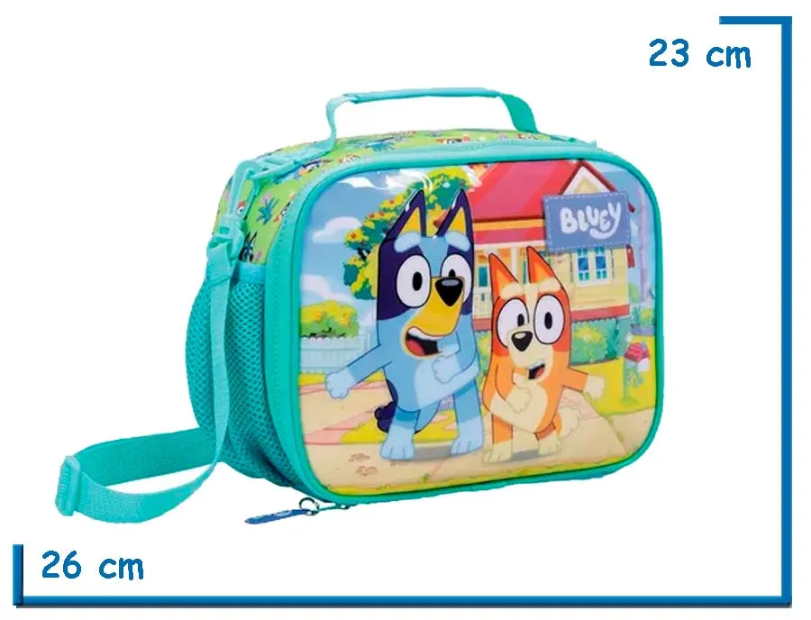 LUNCHERA BLUEY VERDE BINGO Y BLUEY RELIEVE