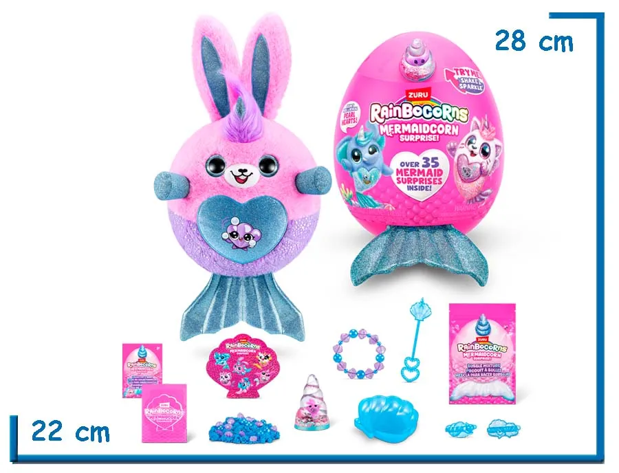 ZURU RAINBOCORNS MERMAIDCORN SURPRISE AZUL MULTI SORPRESA