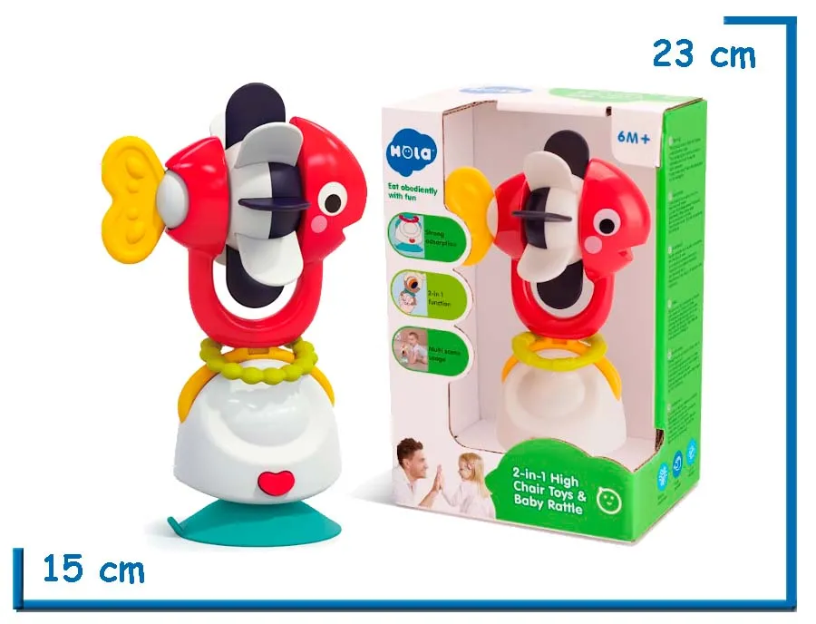 HOLA BABY SONAJERO Y MORDEDOR PEZ MOLINILLO 2 EN 1
