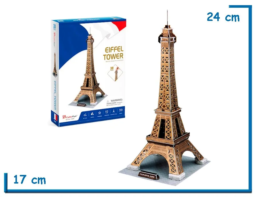 CUBIC FUN EIFFEL TOWER 3D PUZZLE 39 PZS
