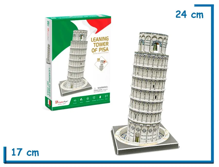 CUBIC FUN LEANING TOWER OF PISA 3D PUZZLE 27 PZS