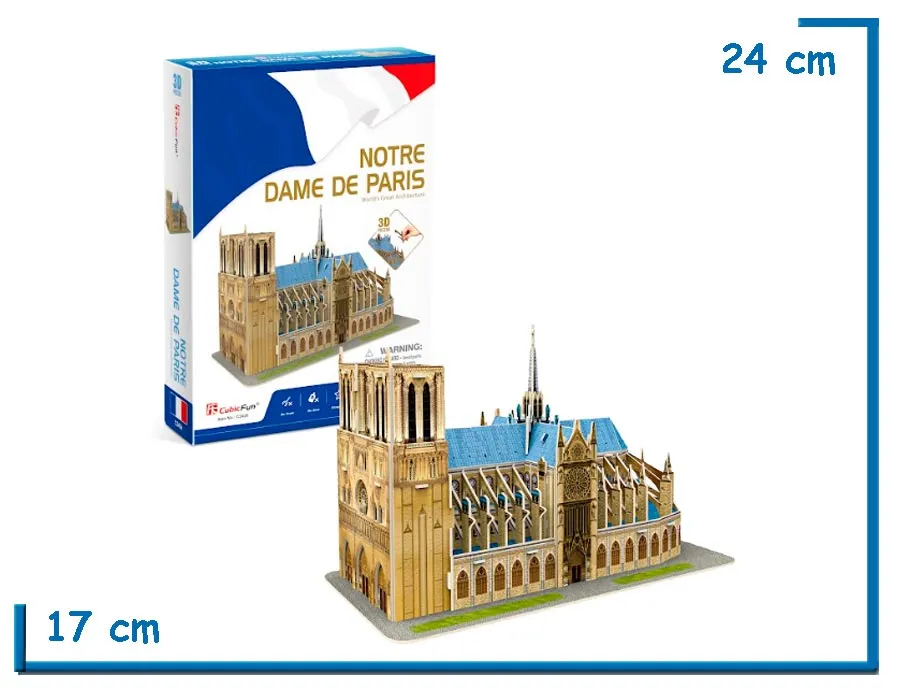 CUBIC FUN NOTRE DAME DE PARIS 3D PUZZLE 53 PZS