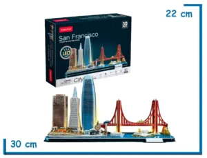 CUBIC FUN CITY LINE SAN FRANCISCO CON LED 3D PUZZLE 90 PZS
