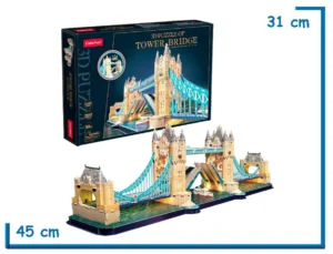 CUBIC FUN 3D PUZZLE OF TOWER BRIDGE CON LED 222 PZS