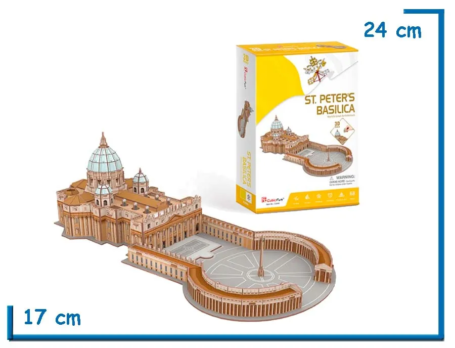 CUBIC FUN ST. PETERS BASILICA 3D PUZZLE 68 PZS