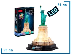 CUBIC FUN NEW YORK STATUE OF LIBERTY NIGHT EDITION LED 3D PUZZLE 79 PZS