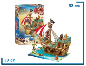 CUBIC FUN KIDS 3D PUZZLE OF PIRATE TREASURE SHIP 157 PZS