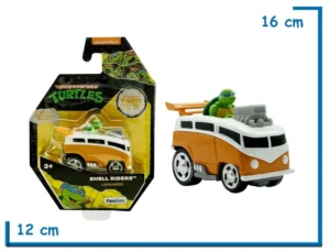 2X1 FUNRISE TMNT CLASSIC LEONARDO SHELL RIDERS DIE CAST