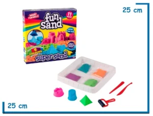HTI FUN SAND SUPERSAND SET DE 4 ARENAS Y HERRAMIENTAS