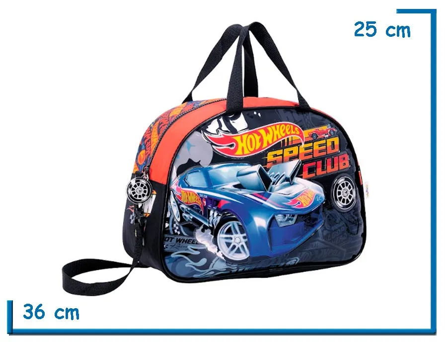 BOLSO OVAL HOT WHEELS NEGRO SPEED CLUB