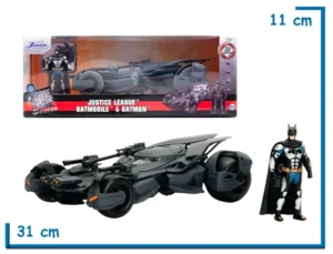 JADA JUSTICE LEAGUE BATMOBILE & BATMAN DIE CAST 1.24