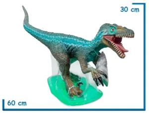 DINOSAUR VELOCIRAPTOR CON SONIDO EN BLISTER 60CM