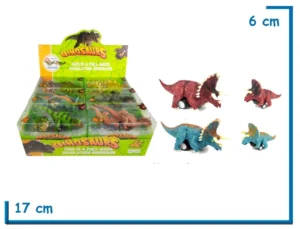 DINOMIGHT TRICERATOPS CON CRIA DINOSAURS PULL-BACK