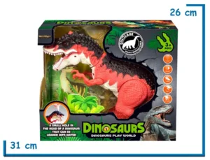 DINOMIGHT T-REX ROJO DINOSAURS MOVIMIENTO LUZ Y SONIDO