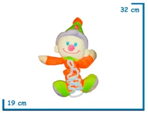 CUNERO MUSICAL PAYASO ACORDEON NARANJA