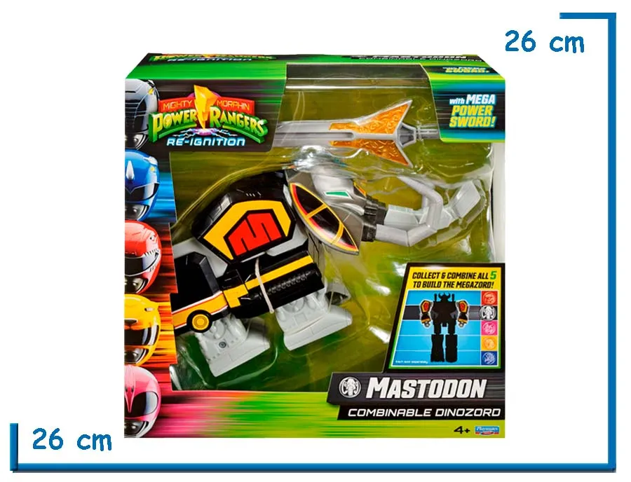 PLAYMATES POWER RANGERS RI MASTODON COMBINABLE DINOZORD