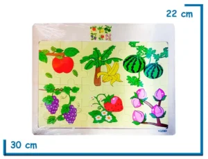 ROMPECABEZAS DE MADERA MEDIANO FRUTAS 24 PZS