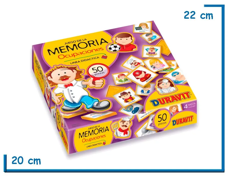 JUEGO DE LA MEMORIA OCUPACIONES EN CAJA 50PZS