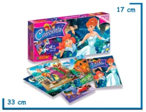 CENICIENTA 4 PUZZLES Y LIBRO DE CUENTOS
