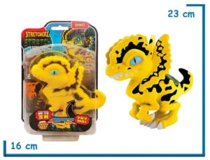 STRETCHERZ STRETCH SQUAD DINO DILOPHOSAURIO AMARILLO Y NEGRO