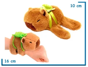 PELUCHE PULSERA MAGICA CAPIBARA CON MOCHILA TORTUGA