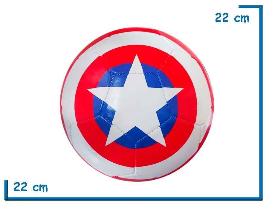 PELOTA DE CUERO N°5 MARVEL CAPTAIN AMERICA