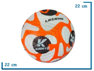 PELOTA DE CUERO N°5 KANTO LEGEND DISEÑO NARANJA CIRCULO NEGRO