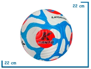PELOTA DE CUERO N°5 KANTO LEGEND DISEÑO CELESTE CIRCULO ROJO